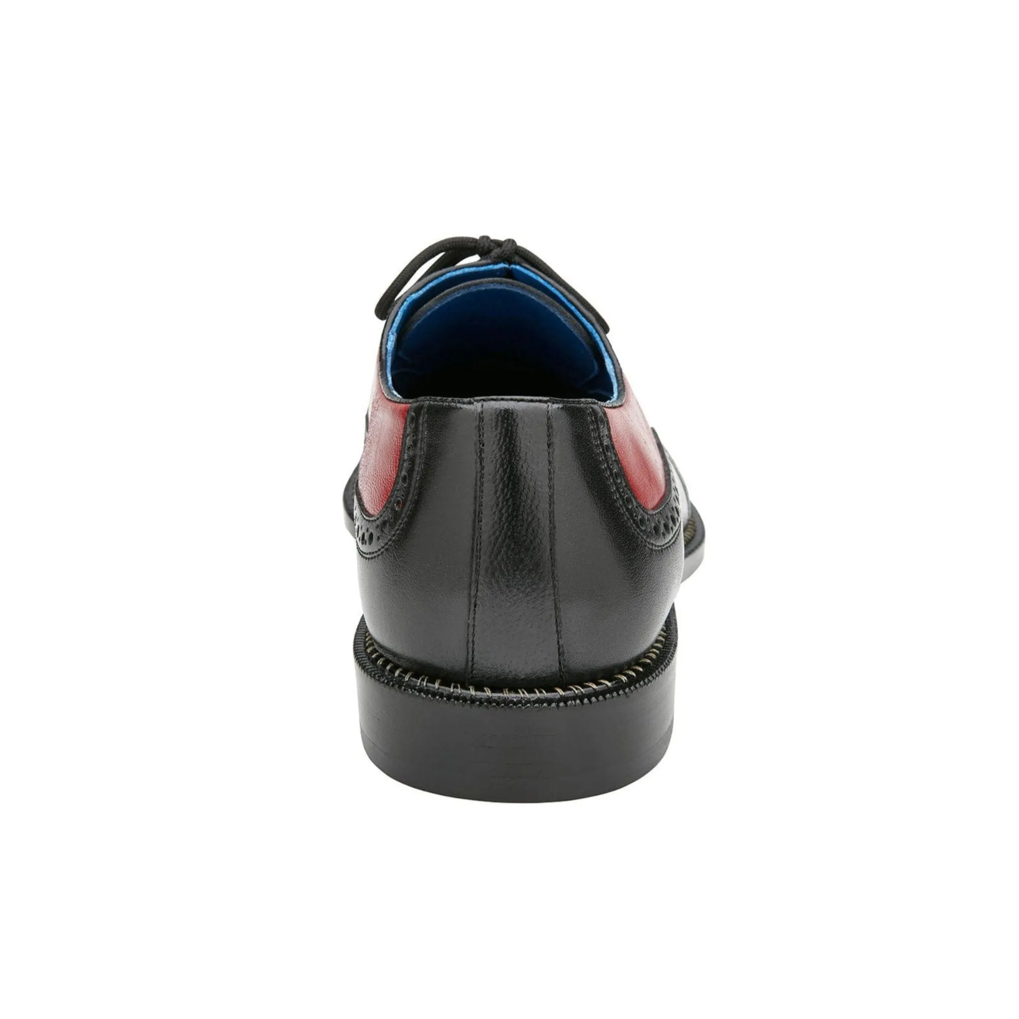 Belvedere Exotic Skin Shoes Belvedere Sesto in Black / Red Ostrich Quill & Leather Dress Shoes
