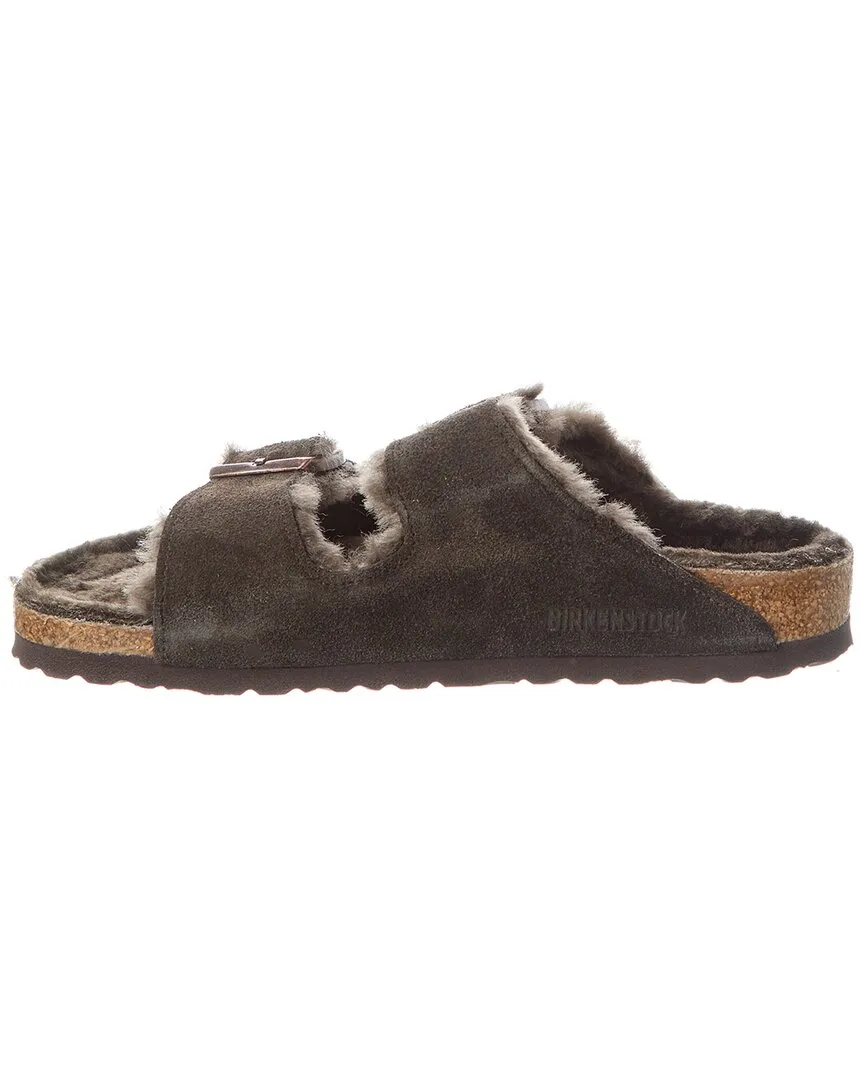 Birkenstock Arizona Narrow Shearling & Suede Sandal