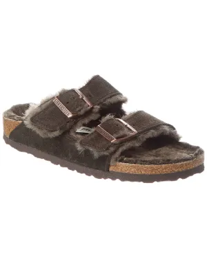 Birkenstock Arizona Narrow Shearling & Suede Sandal