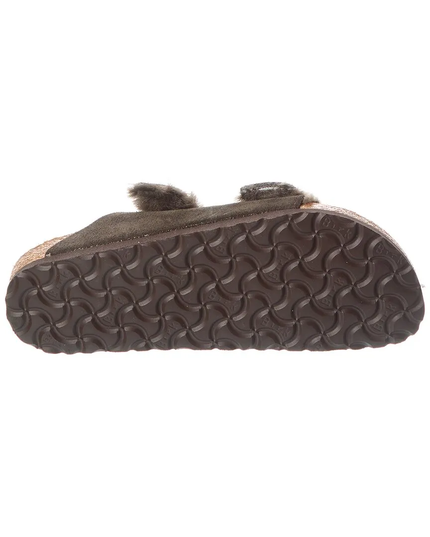 Birkenstock Arizona Narrow Shearling & Suede Sandal