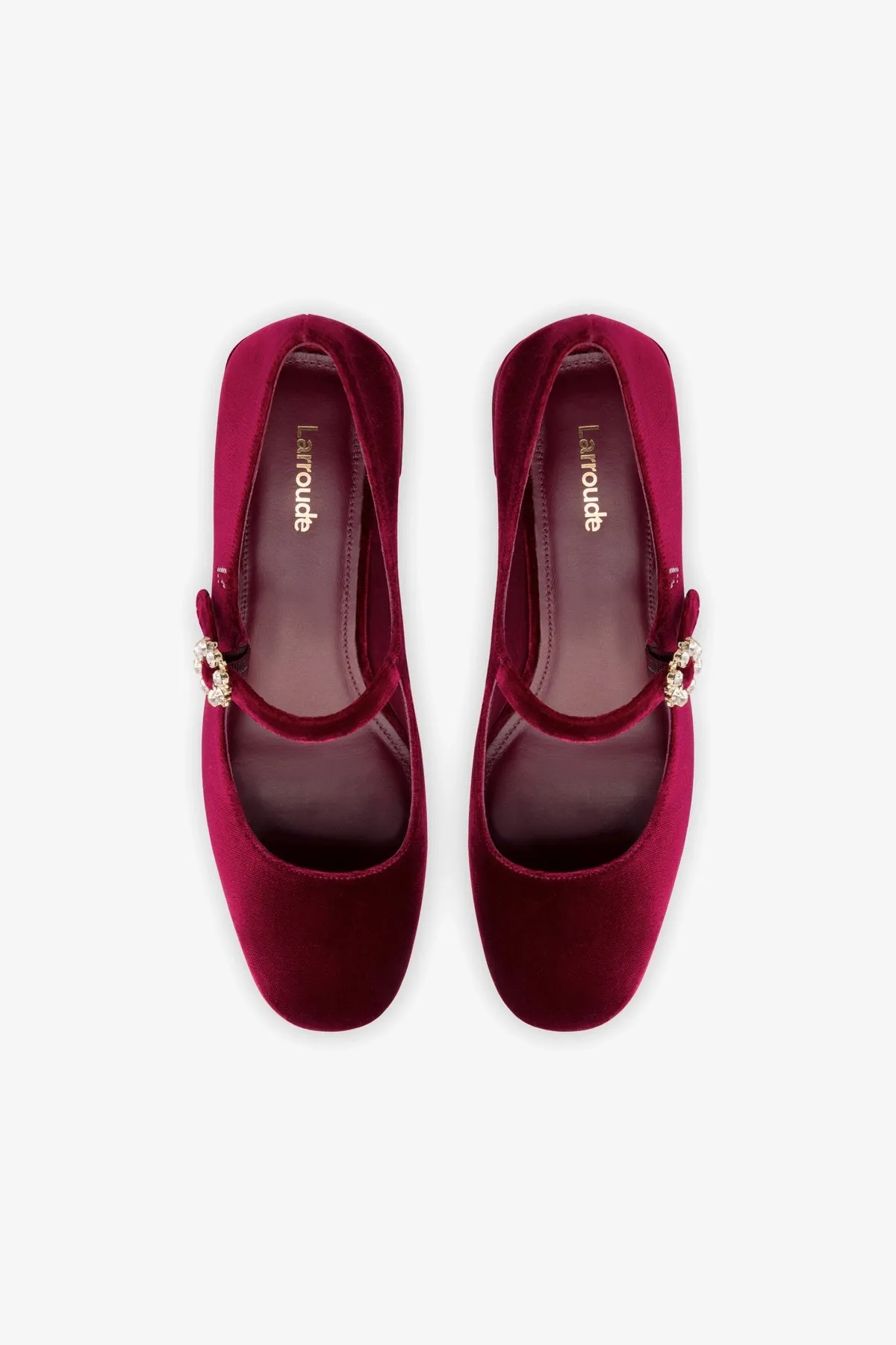 Blair Block Pump In Wine Velvet