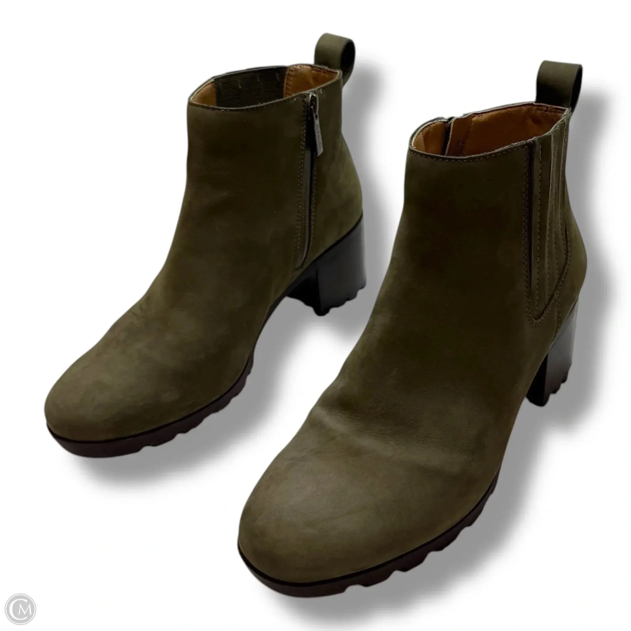 Boots Ankle Flats By Vionic In Green, Size: 7.5
