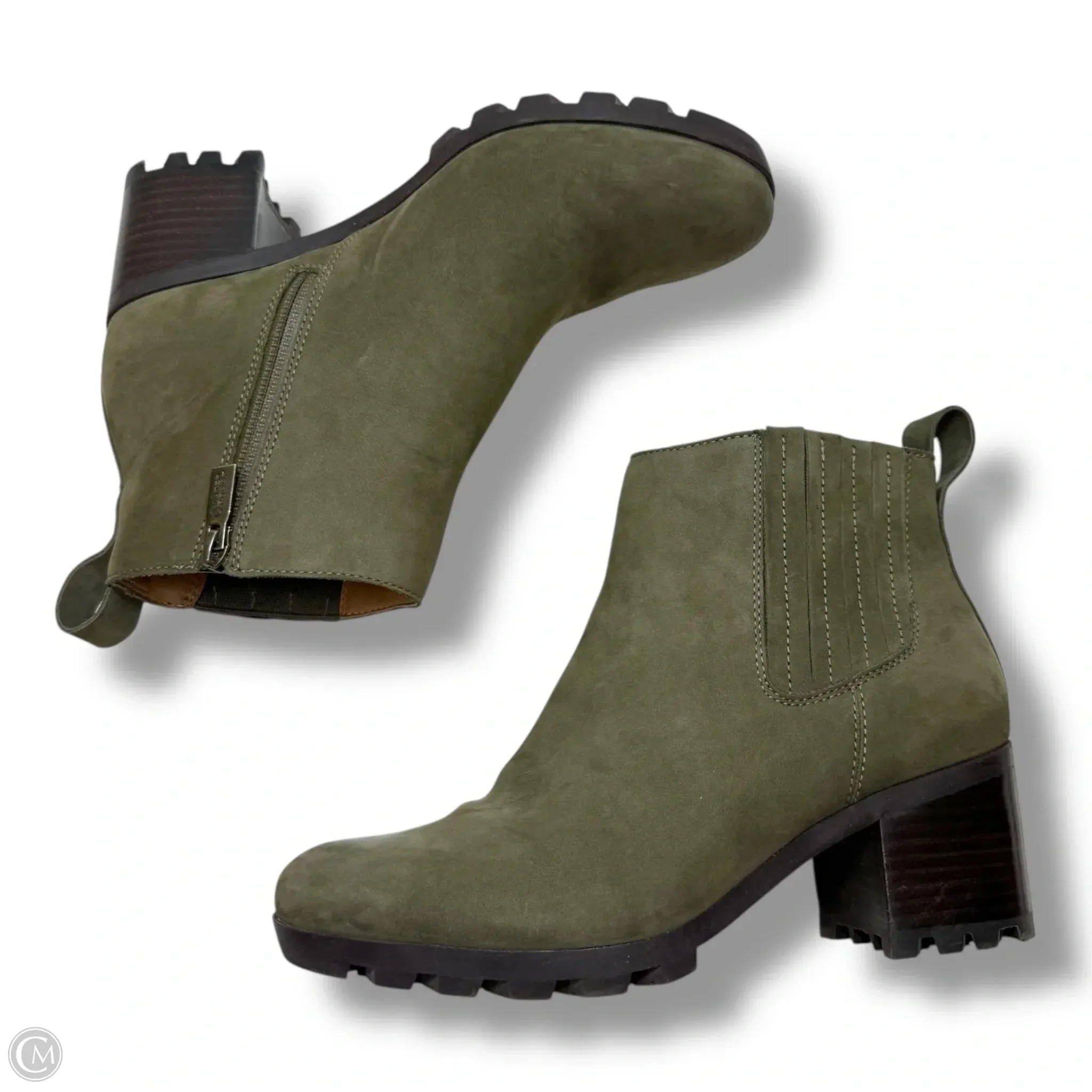Boots Ankle Flats By Vionic In Green, Size: 7.5