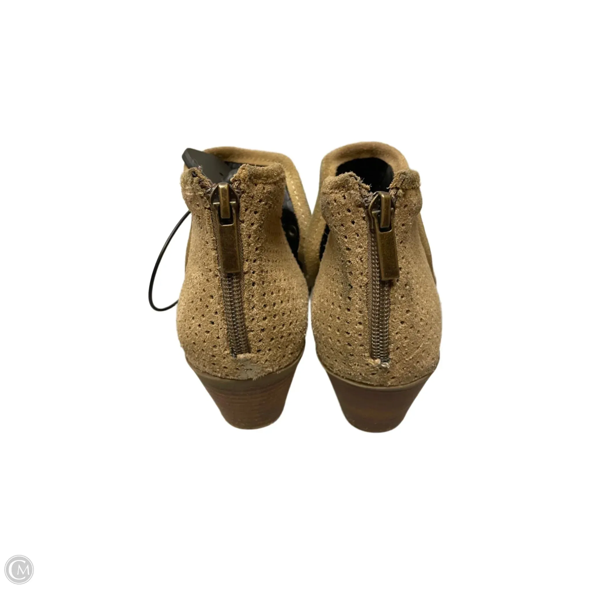 Boots Ankle Heels By Adam Tucker In Tan, Size: 7.5