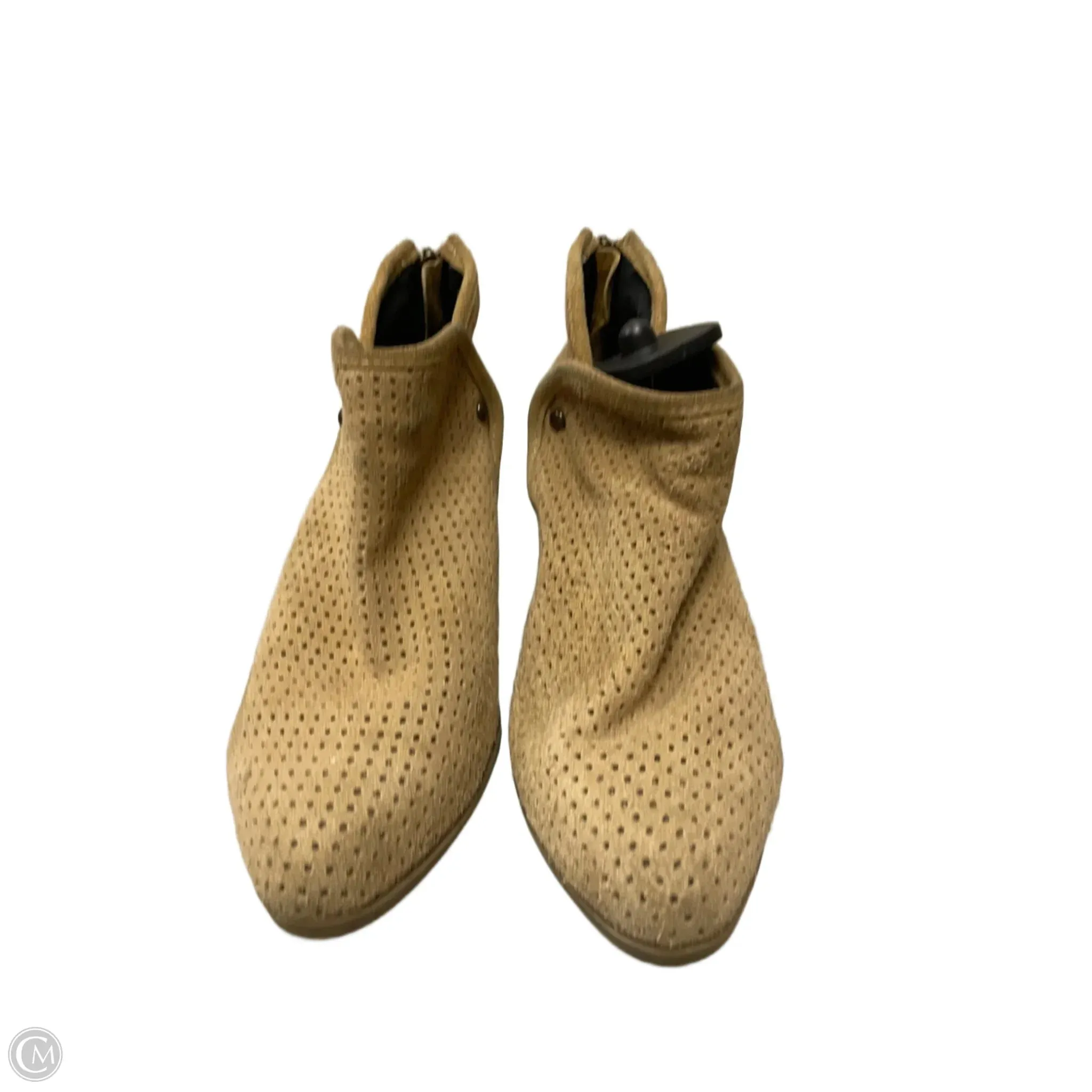 Boots Ankle Heels By Adam Tucker In Tan, Size: 7.5