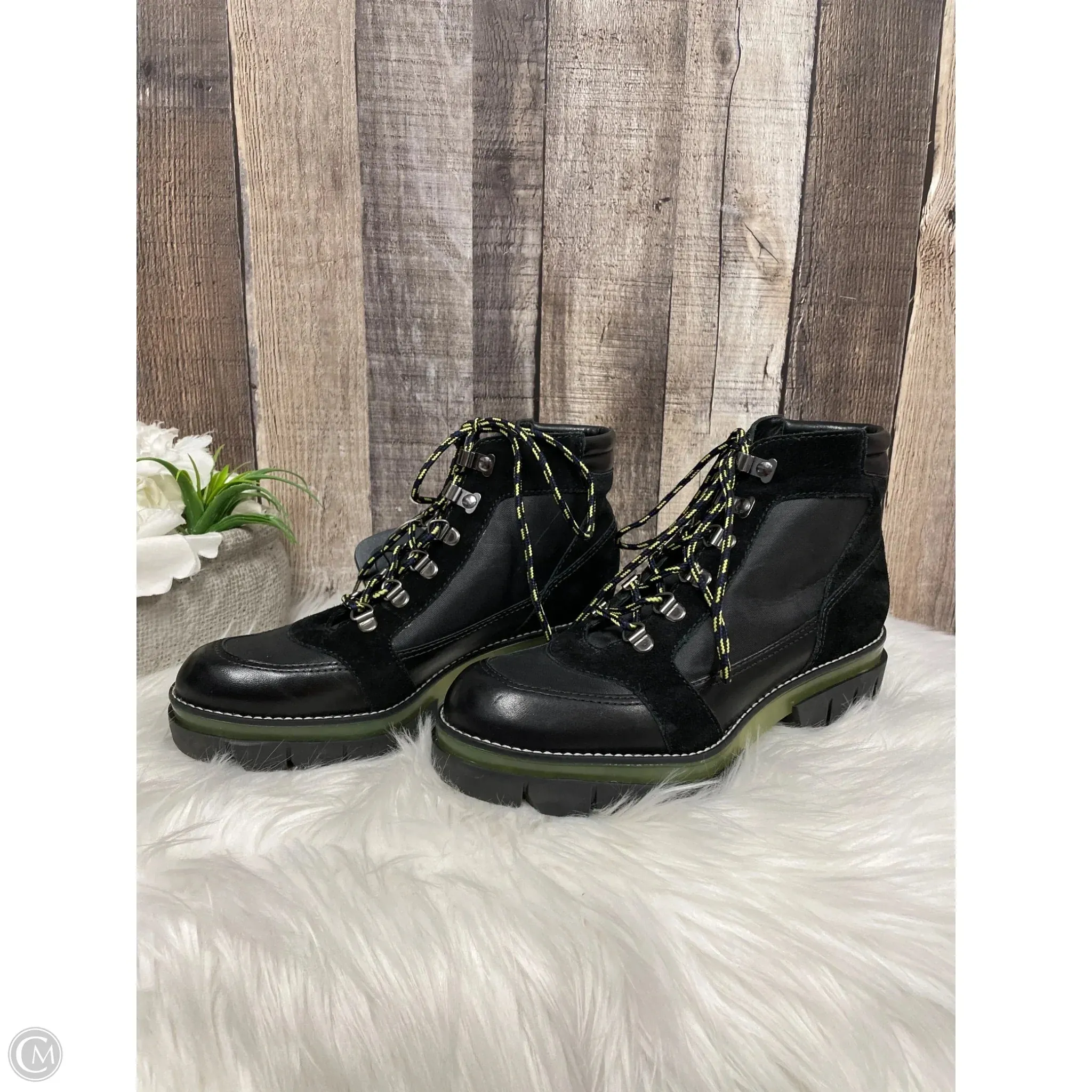 Boots Ankle Heels By Bernardo In Black & Green, Size: 6