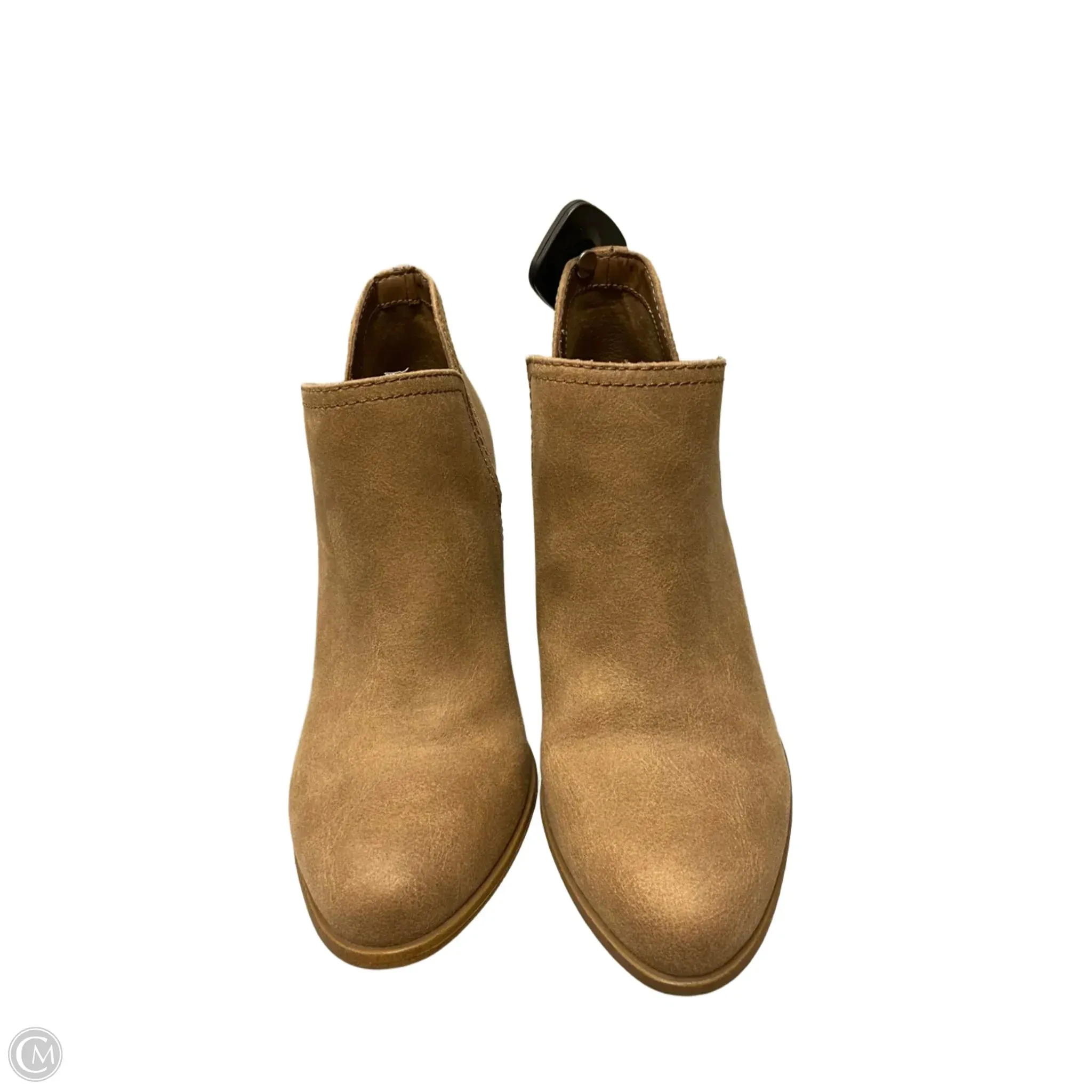 Boots Ankle Heels By Fergalicious In Brown, Size: 7.5