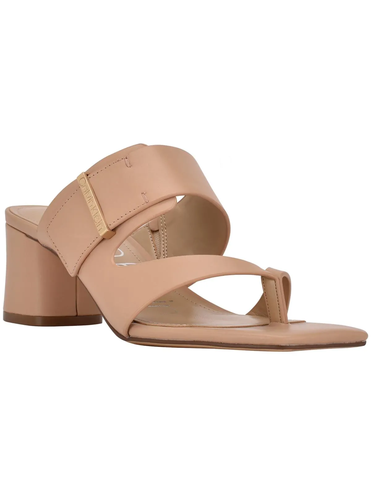 Briella Womens Leather Thong Heels