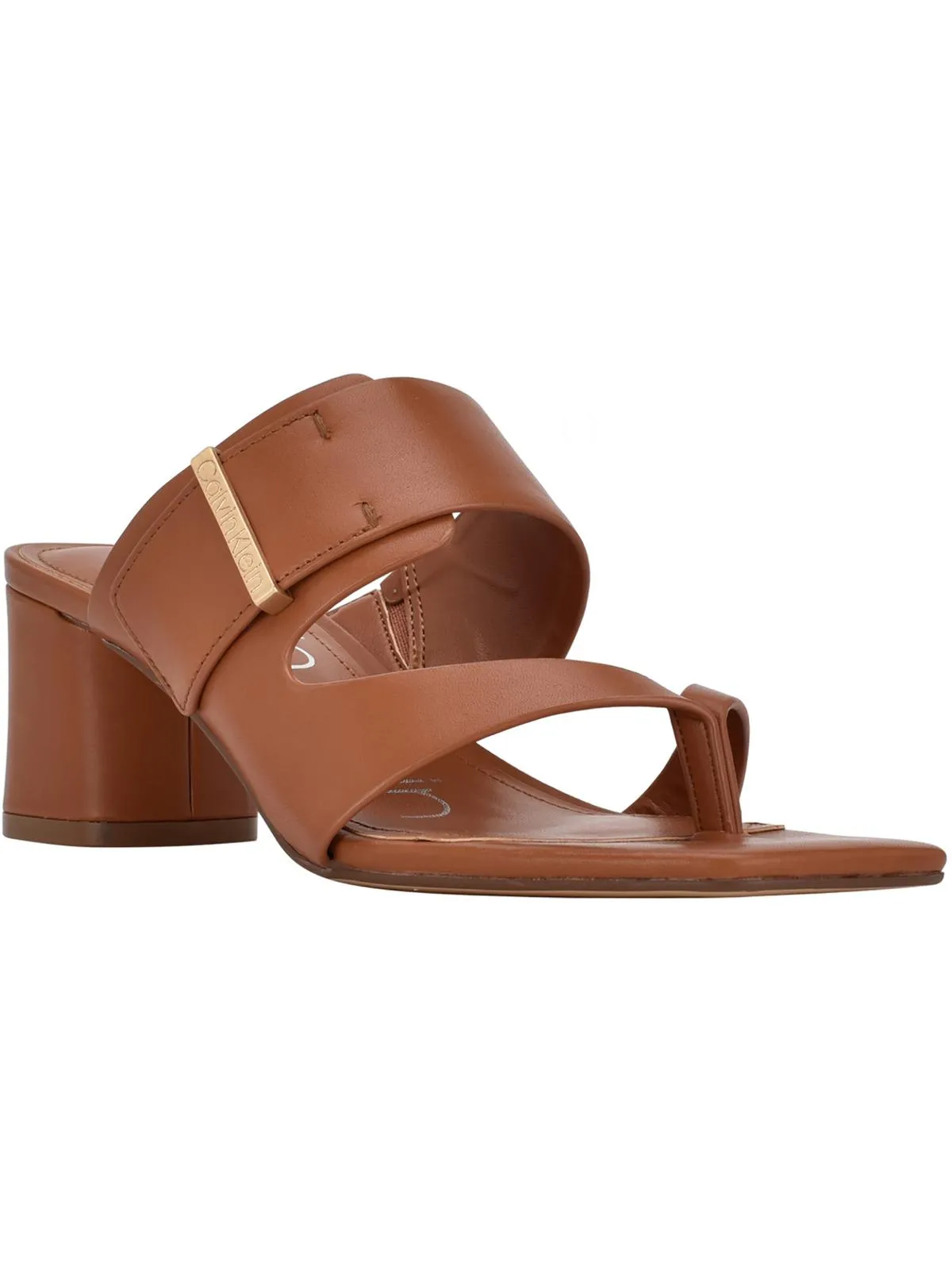 Briella Womens Leather Thong Heels