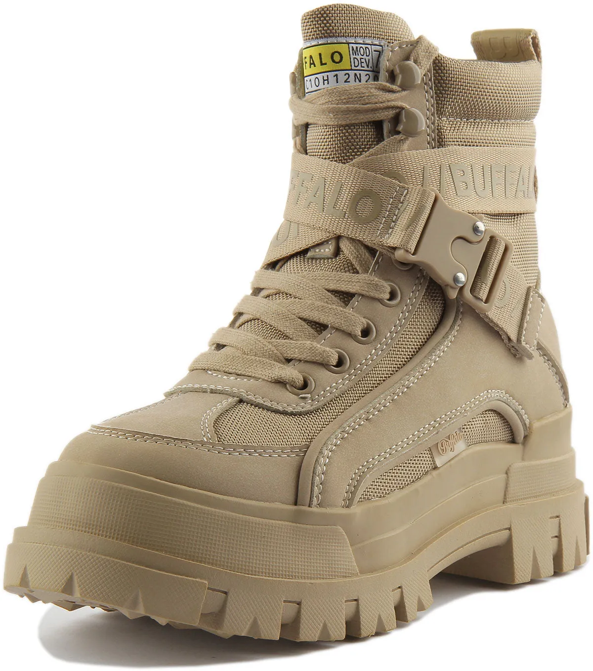 Buffalo Aspha Com1 Boots In Beige Shoes Buffalo