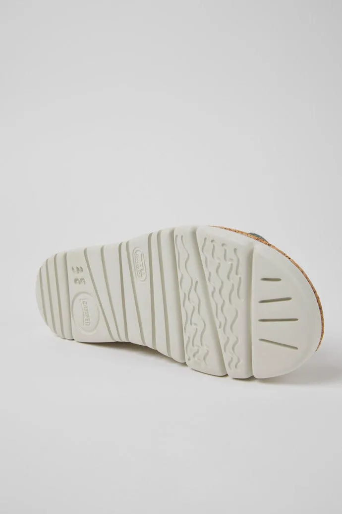 Camper Oruga Leather Strap Sandal White