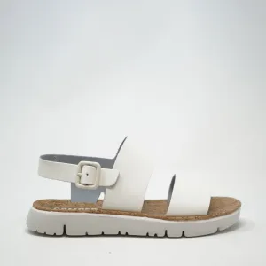 Camper Oruga Leather Strap Sandal White