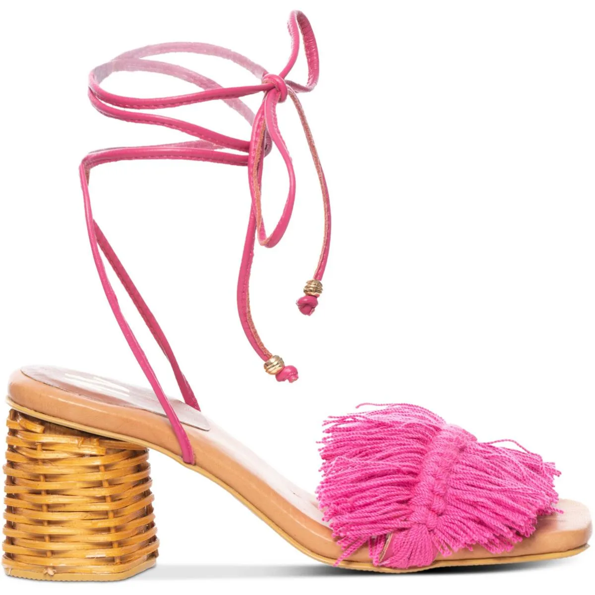 Canasto Fringe Womens Leather Dressy Heels