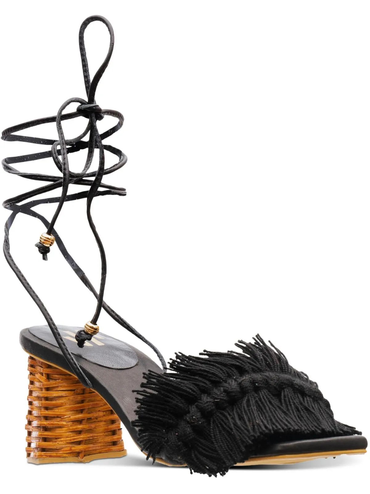 Canasto Fringe Womens Leather Dressy Heels