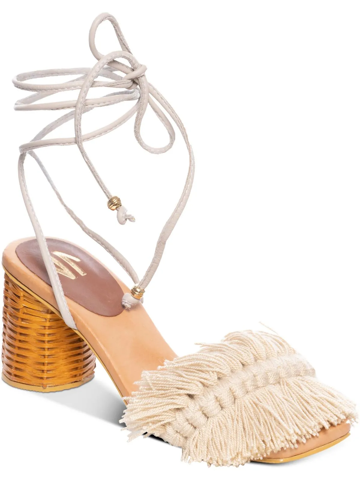 Canasto Fringe Womens Leather Dressy Heels