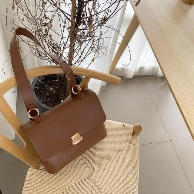 Casual Retro Women Shoulder Bags Designer Brand Chic Strap Female Handbags Luxury Pu Leather Crossbody Messenger Bag Large Purse Fashion Nova Bags