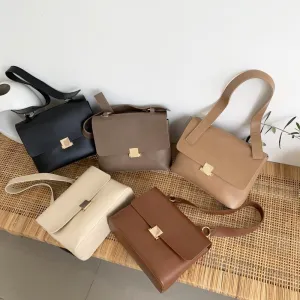 Casual Retro Women Shoulder Bags Designer Brand Chic Strap Female Handbags Luxury Pu Leather Crossbody Messenger Bag Large Purse Fashion Nova Bags