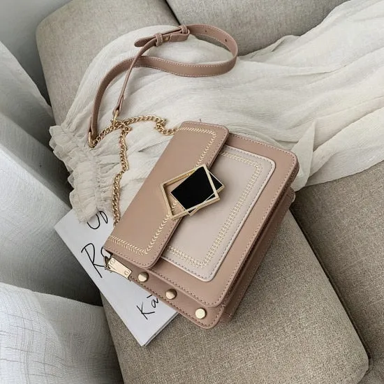 Chain Pu Leather Crossbody Bags For Women 2020 Small Shoulder Messenger Bag Special Lock Design Female Travel Handbags Fashion Nova Bags