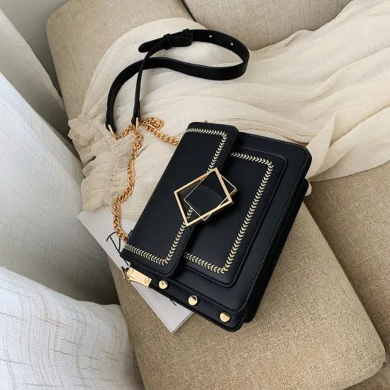 Chain Pu Leather Crossbody Bags For Women 2020 Small Shoulder Messenger Bag Special Lock Design Female Travel Handbags Fashion Nova Bags
