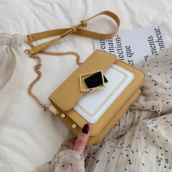 Chain Pu Leather Crossbody Bags For Women 2020 Small Shoulder Messenger Bag Special Lock Design Female Travel Handbags Fashion Nova Bags