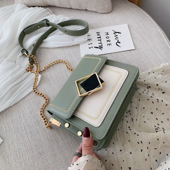 Chain Pu Leather Crossbody Bags For Women 2020 Small Shoulder Messenger Bag Special Lock Design Female Travel Handbags Fashion Nova Bags