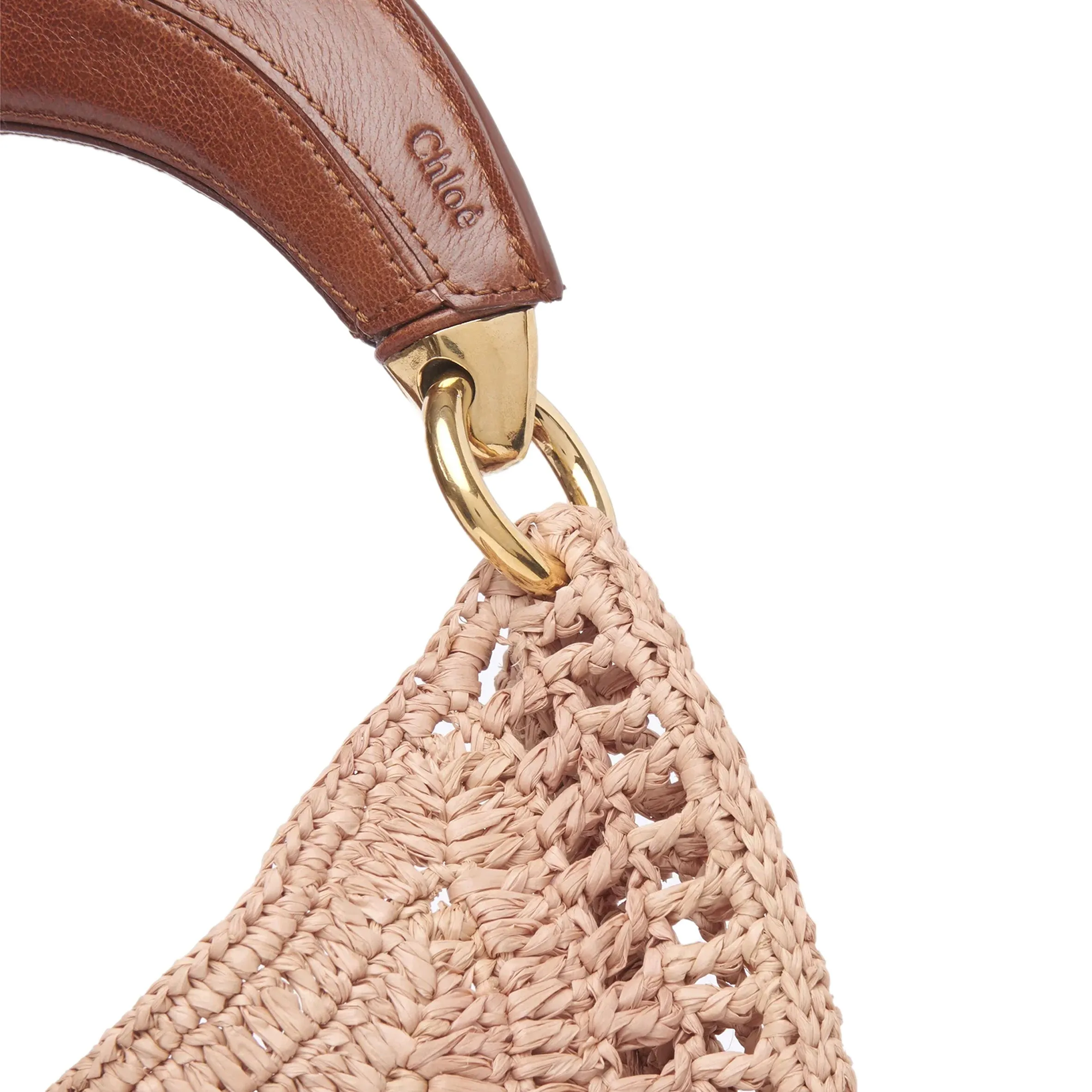 Chloé Bags Banana Raffia Hobo, Beige
