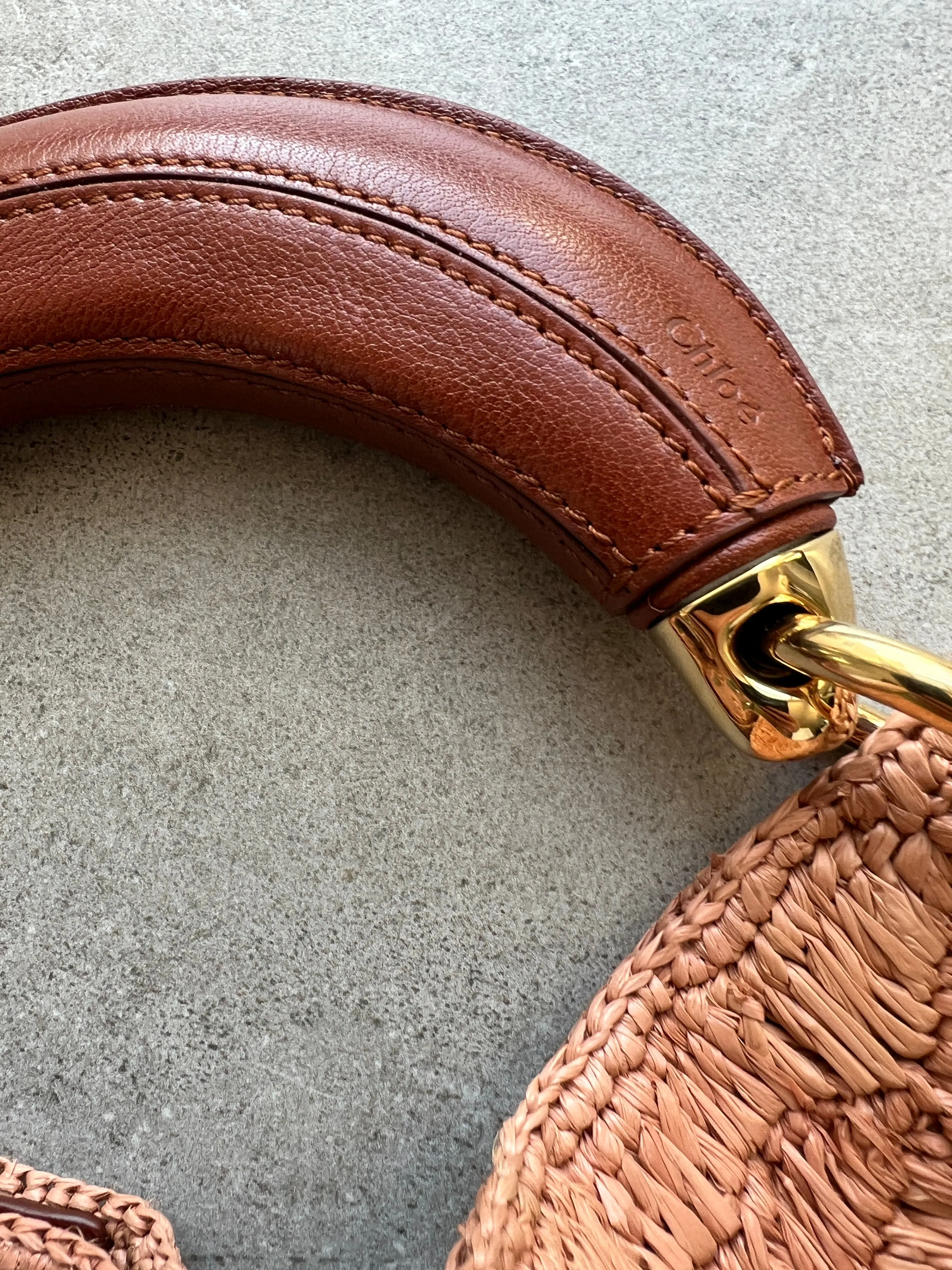 Chloé Bags Banana Raffia Hobo, Beige