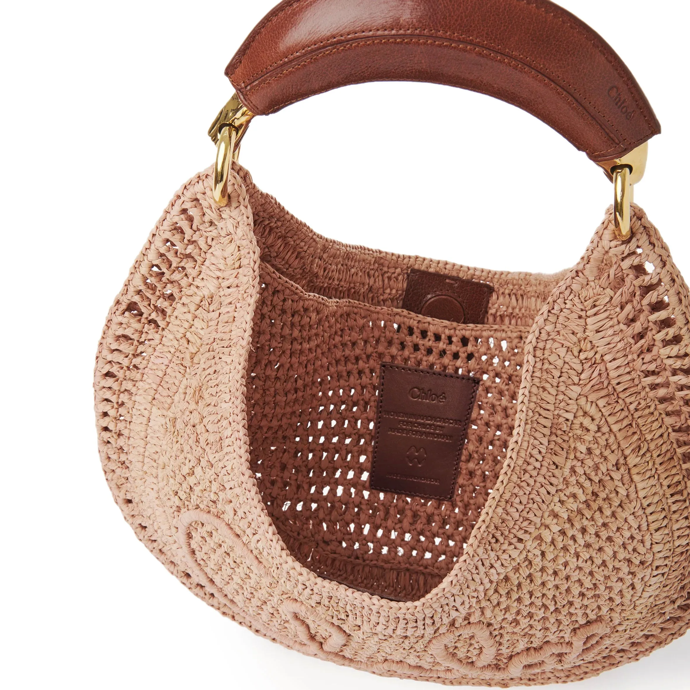 Chloé Bags Banana Raffia Hobo, Beige