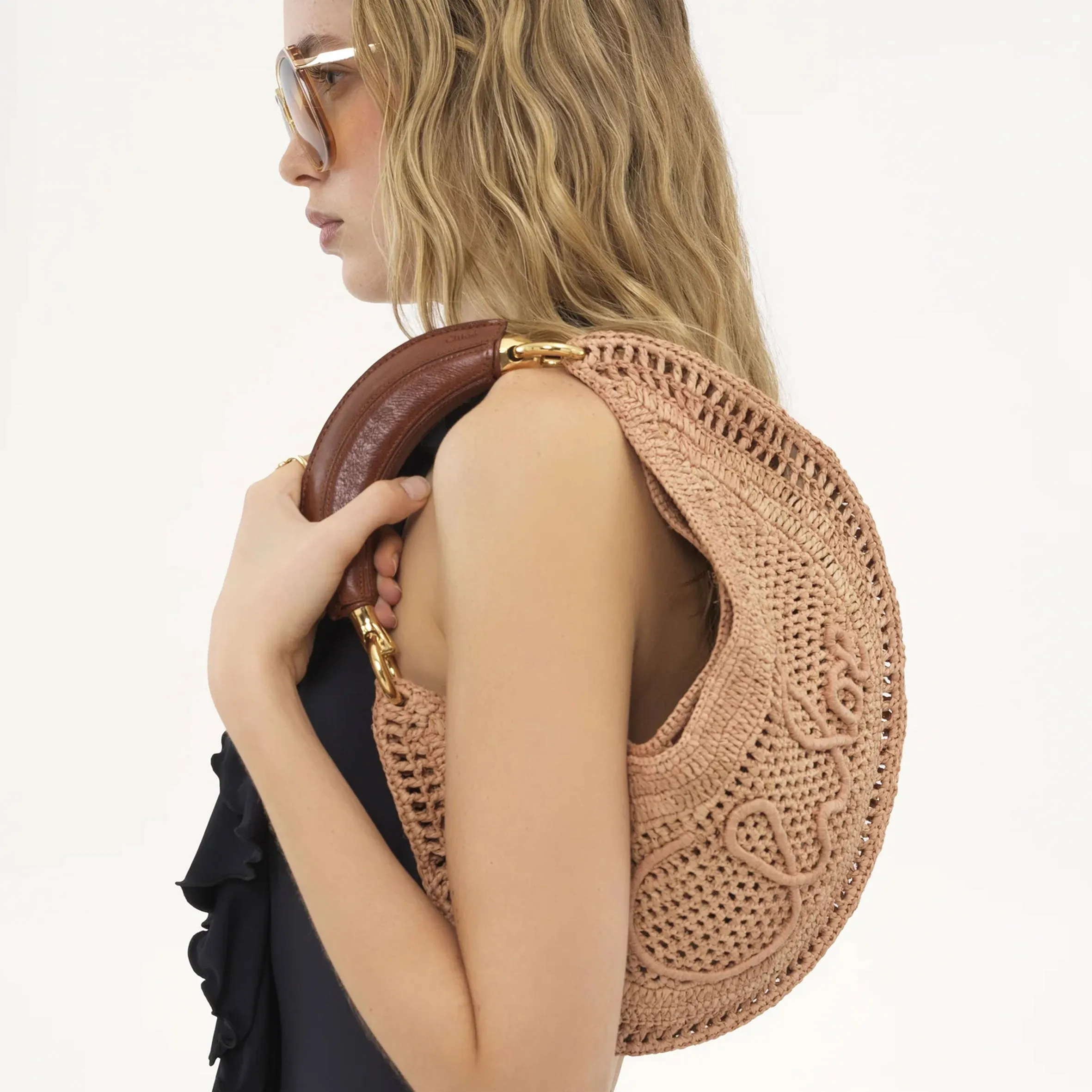Chloé Bags Banana Raffia Hobo, Beige