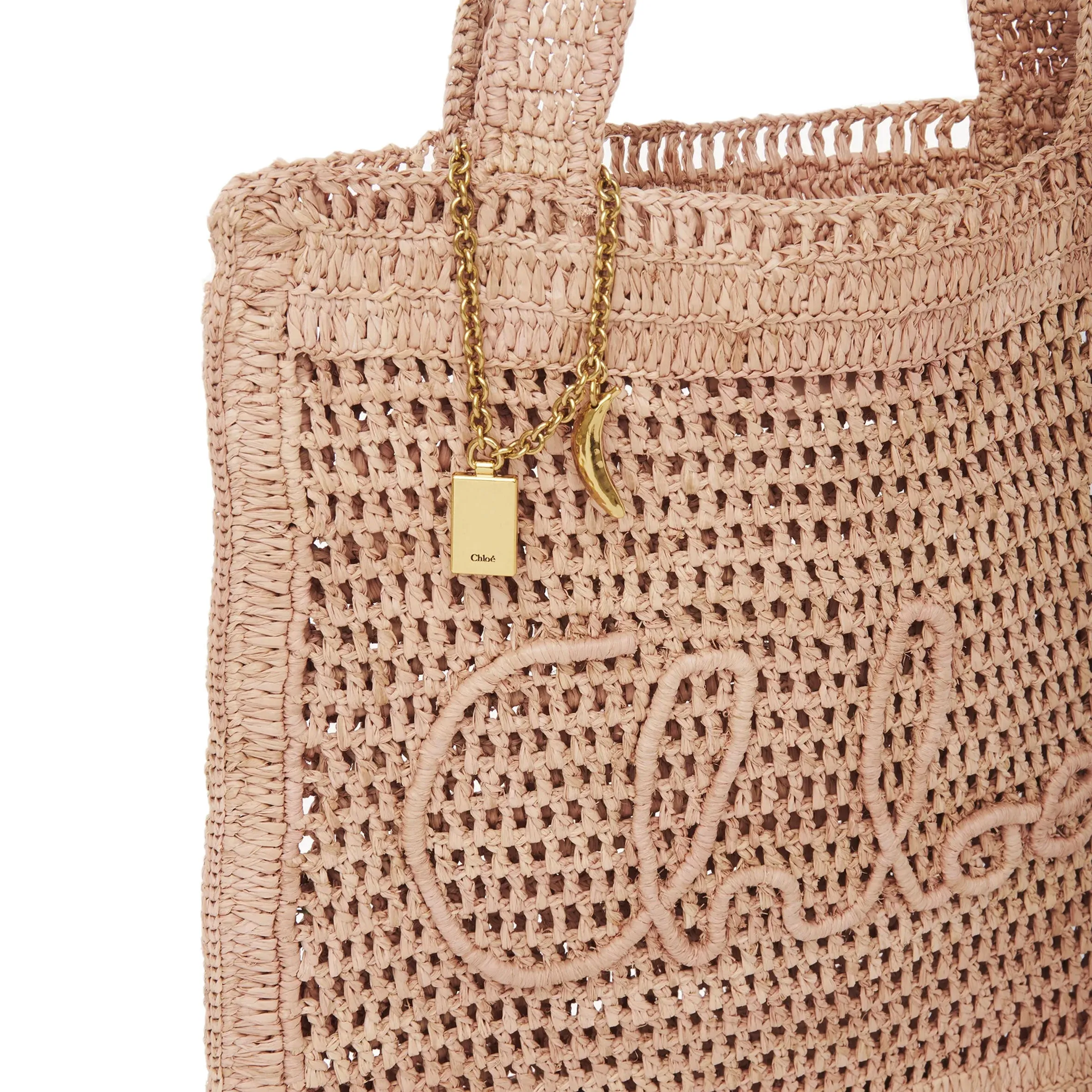Chloé Bags Banana Raffia Tote, Beige