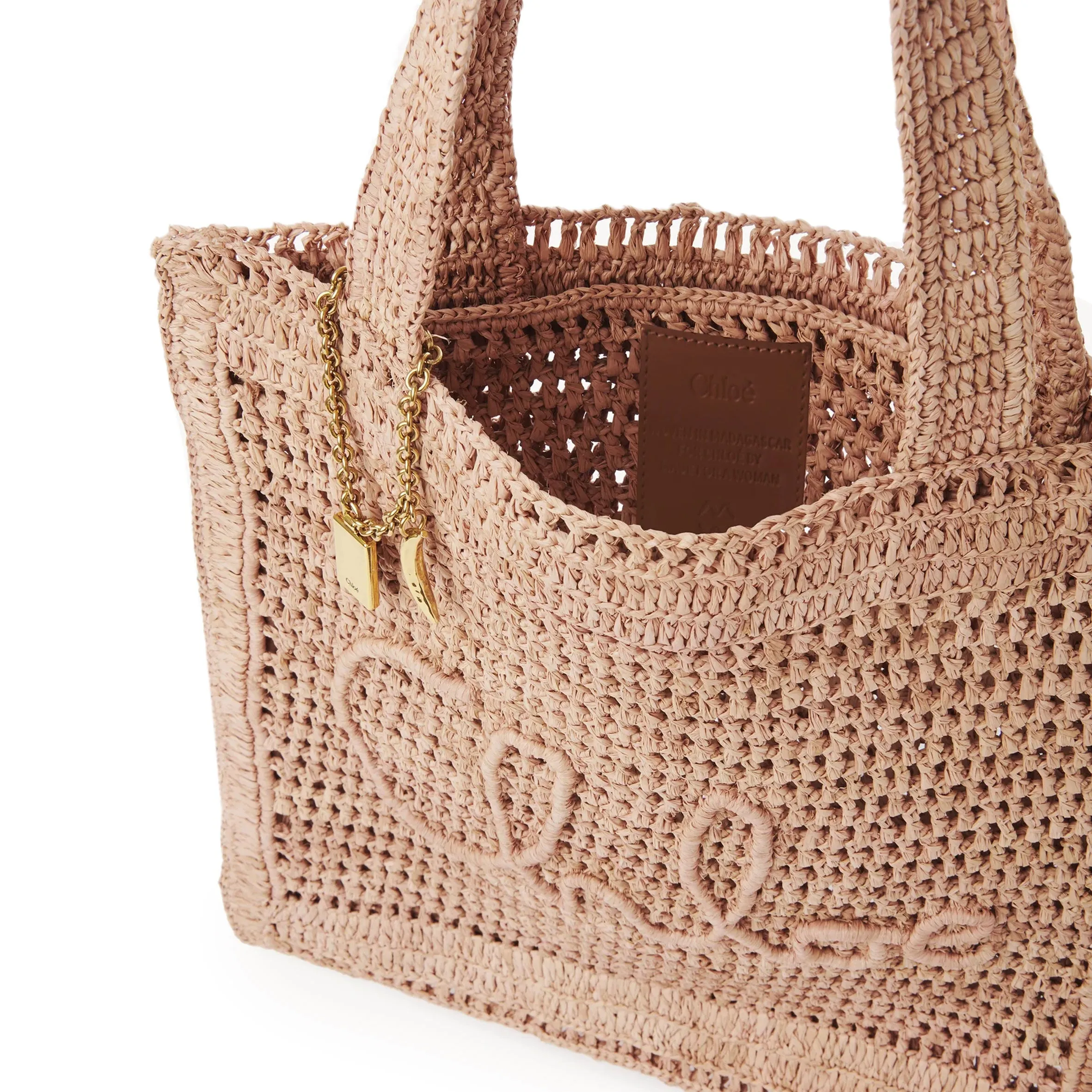 Chloé Bags Banana Raffia Tote, Beige
