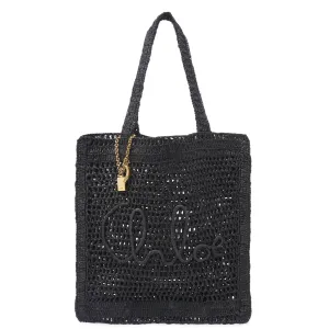 Chloé Bags Banana Raffia Tote, Black