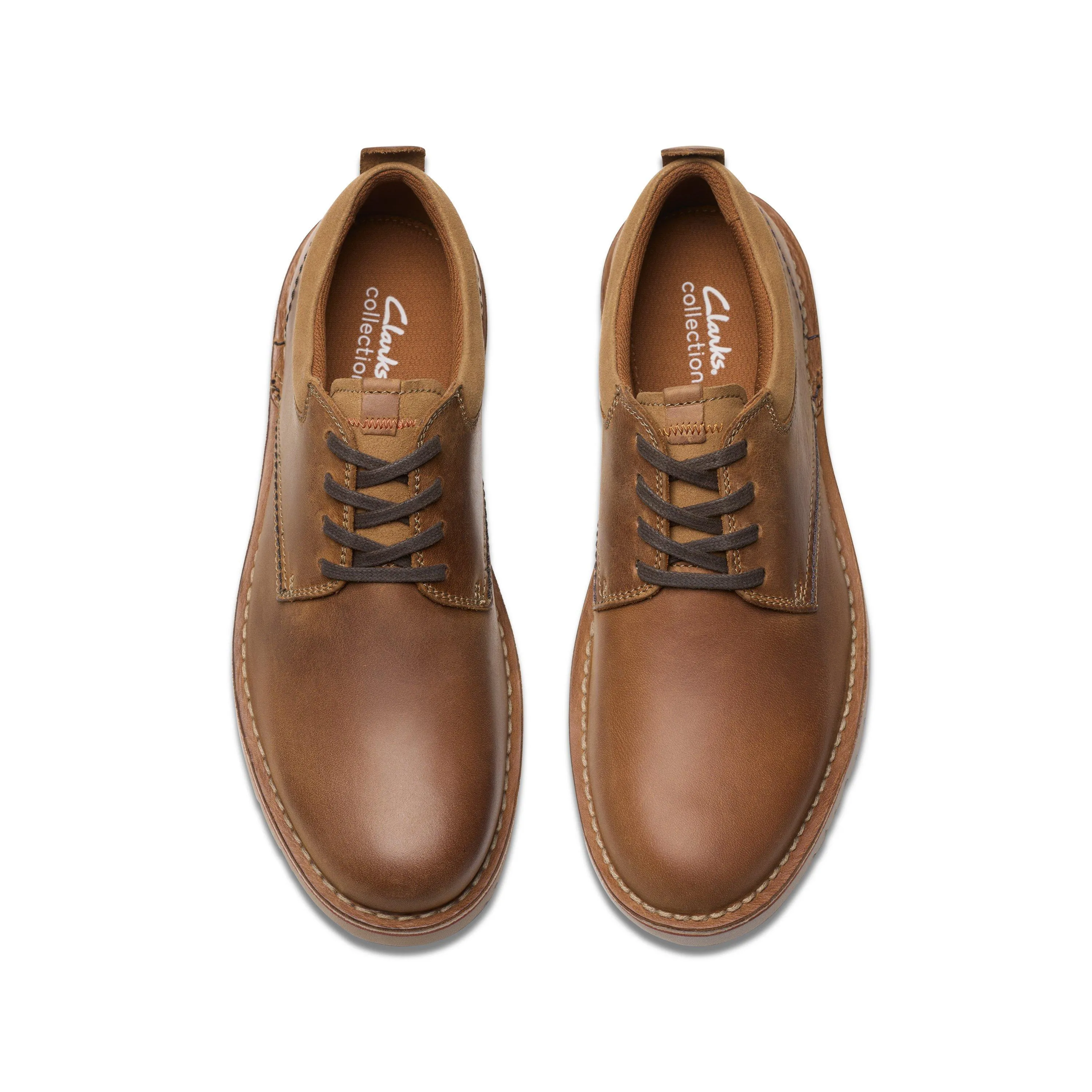 Clarks Eastridge Low in Brown Leather