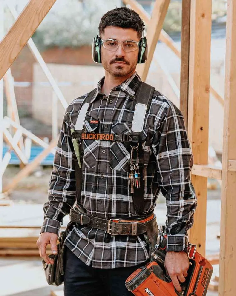 Clothing Hard-Yakka Hard Yakka Mens Lightweight Check Flannel Shirt