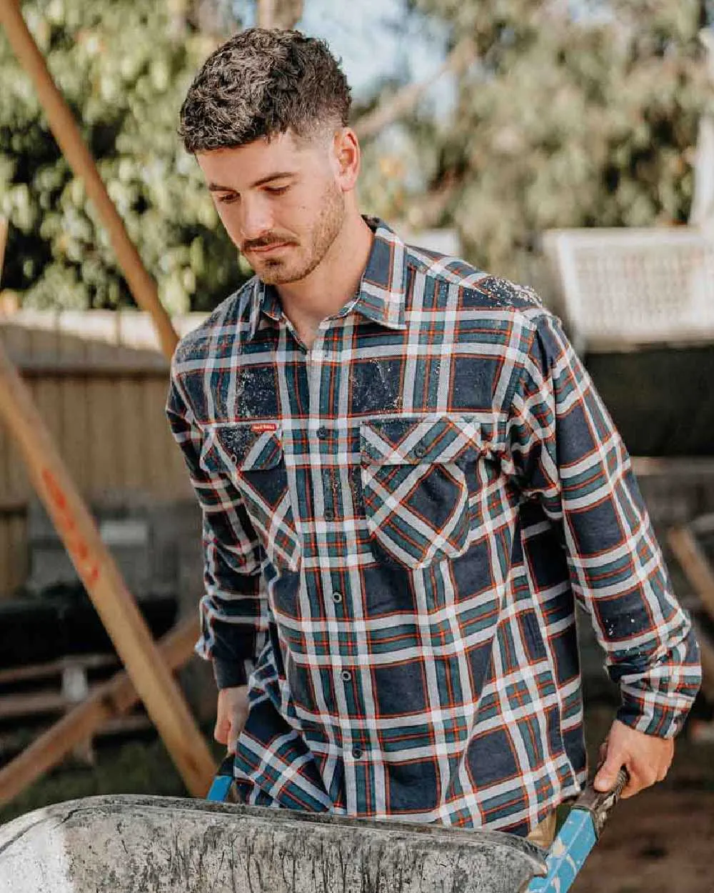 Clothing Hard-Yakka Hard Yakka Mens Lightweight Check Flannel Shirt