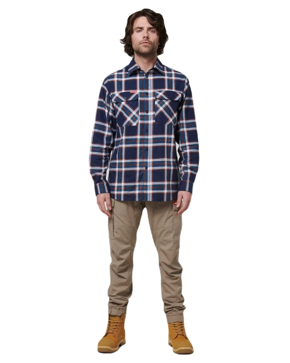 Clothing Hard-Yakka Hard Yakka Mens Lightweight Check Flannel Shirt