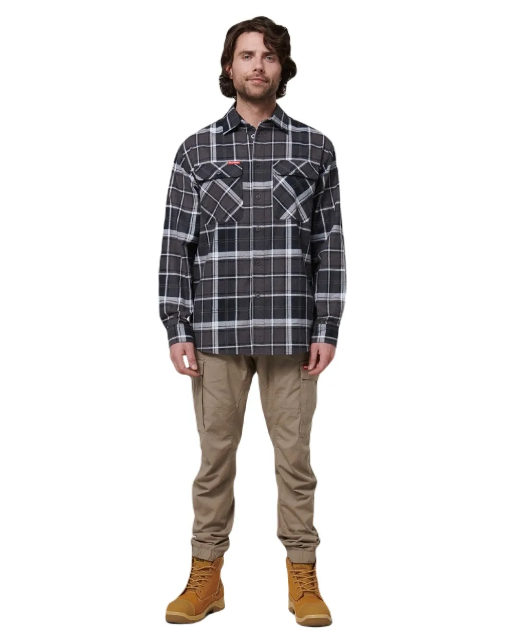 Clothing Hard-Yakka Hard Yakka Mens Lightweight Check Flannel Shirt