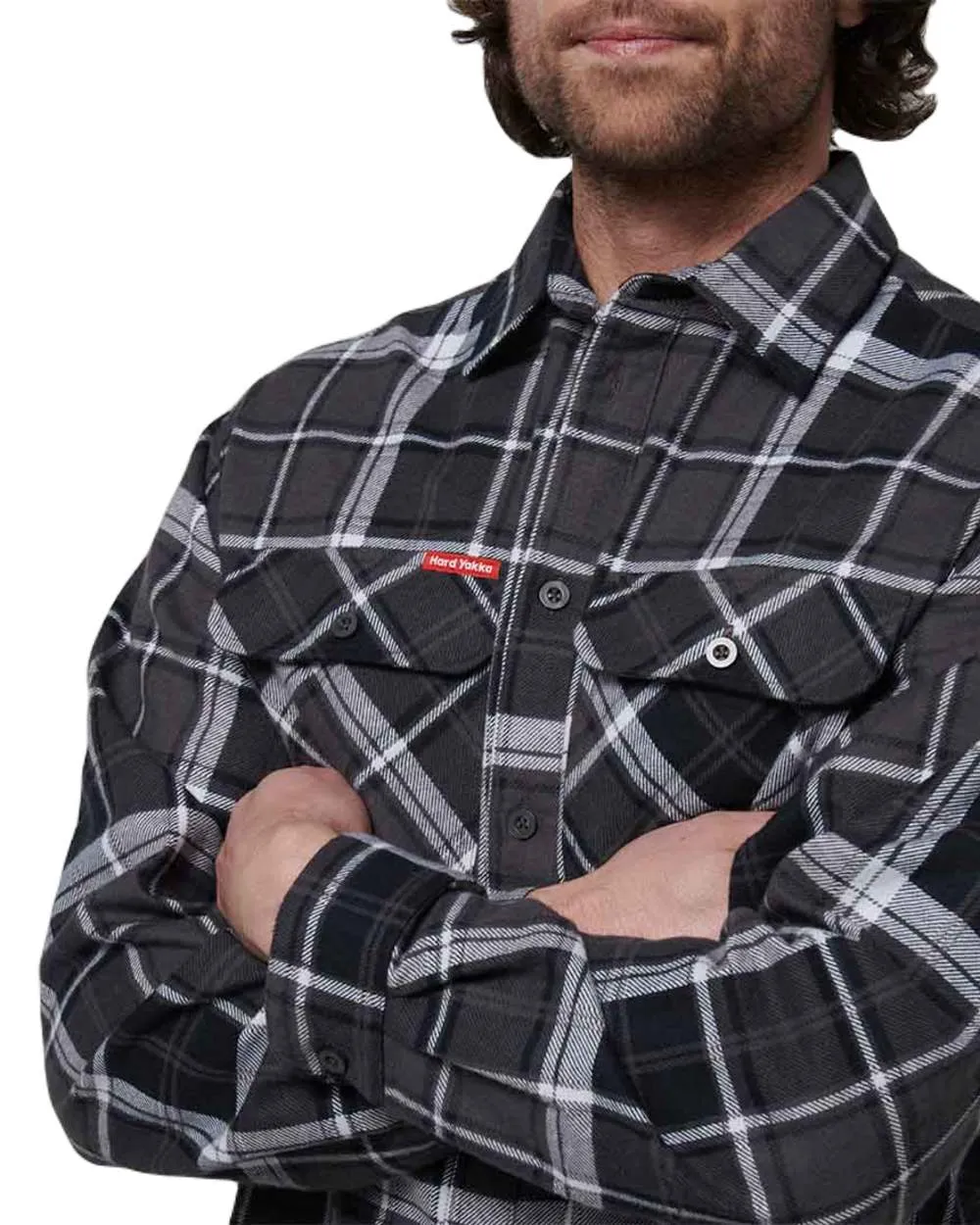 Clothing Hard-Yakka Hard Yakka Mens Lightweight Check Flannel Shirt