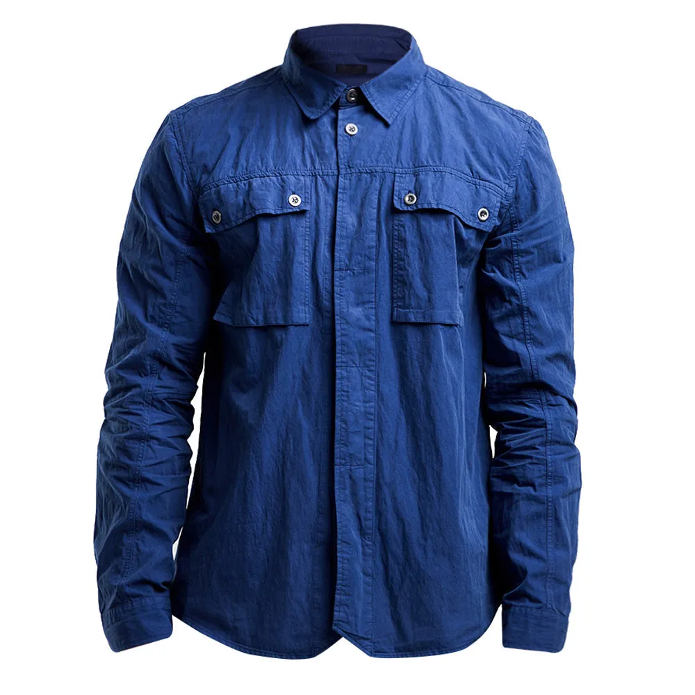 Clothing Left Hand Men Left Hand Twin Pocket Shirt Navy