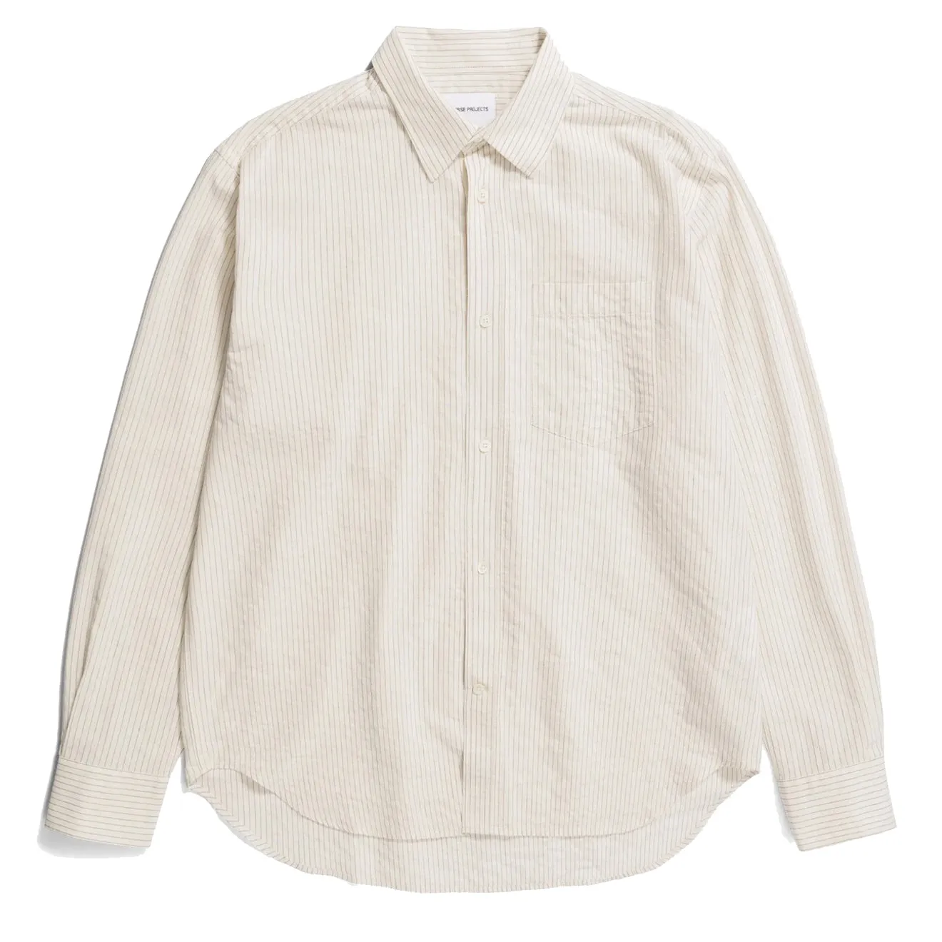 Clothing Norse Projects Men Norse Projects Mo Oversized Striped Shirt Ecru