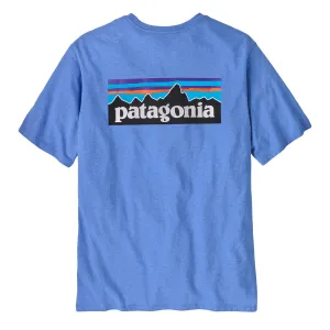 Clothing Patagoniat-shirts Men Patagonia P-6 Logo Responsibili-Tee Abundant Blue