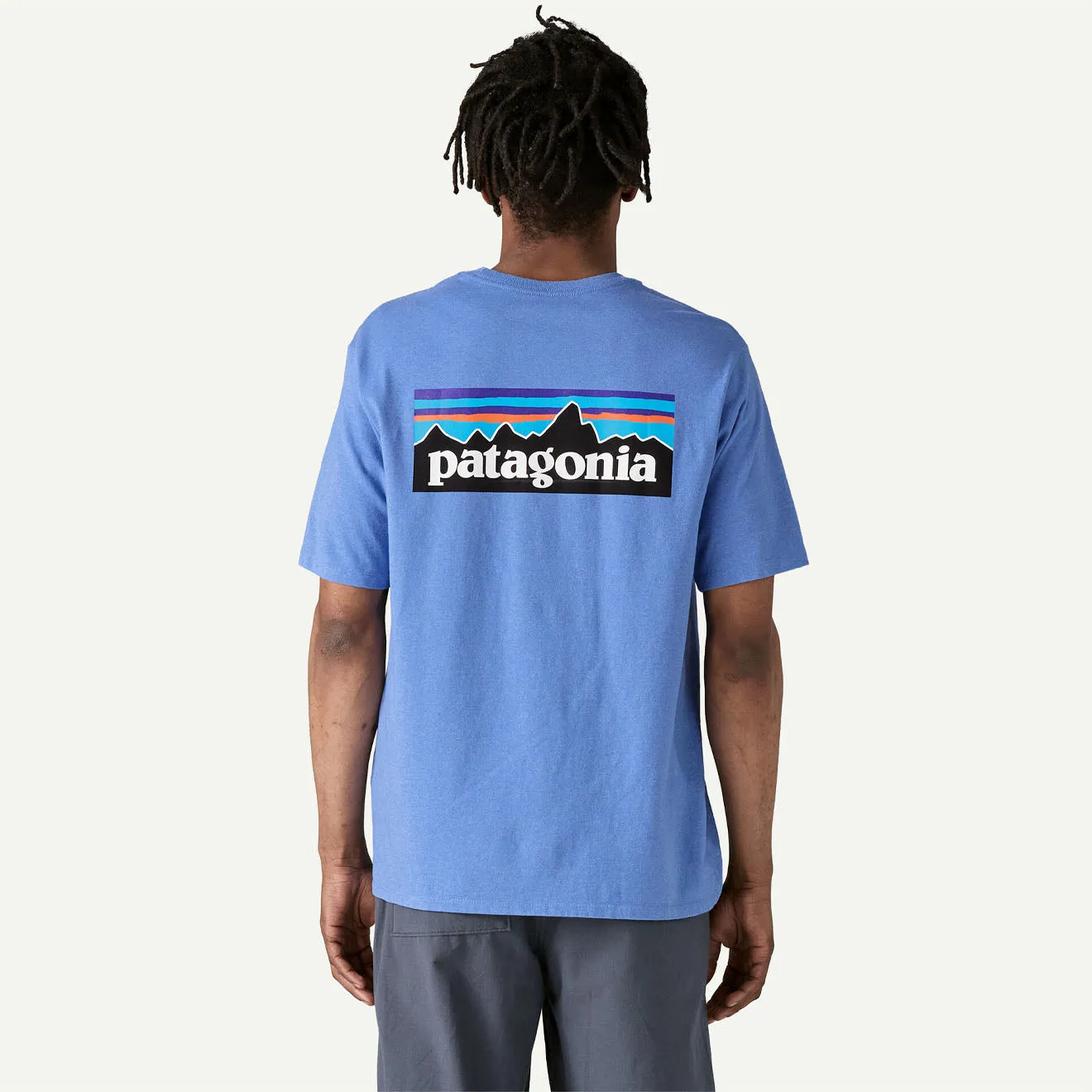 Clothing Patagoniat-shirts Men Patagonia P-6 Logo Responsibili-Tee Abundant Blue