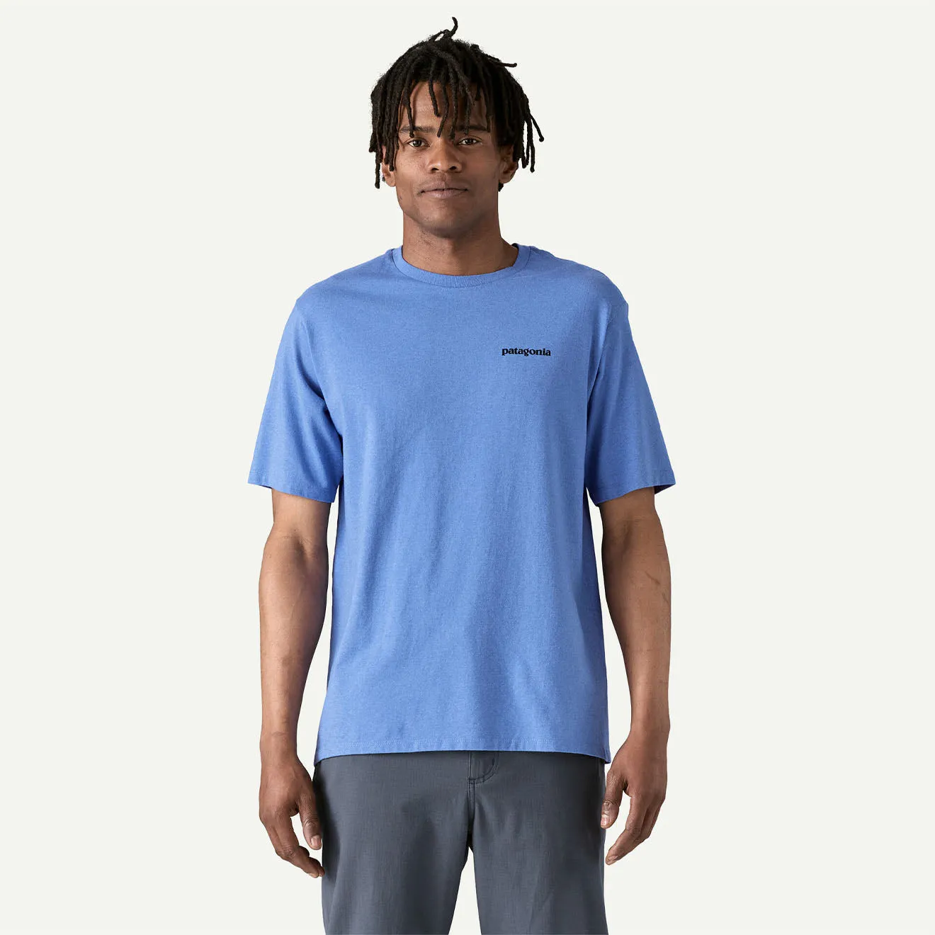 Clothing Patagoniat-shirts Men Patagonia P-6 Logo Responsibili-Tee Abundant Blue