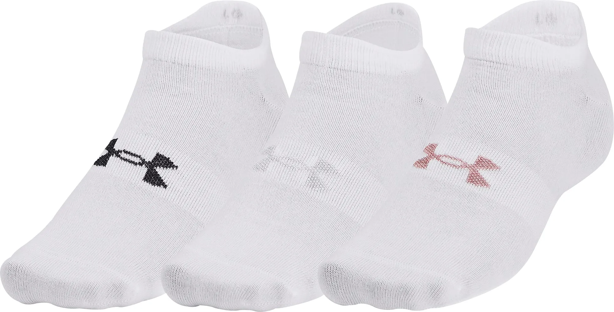 Clothing Under Armour  Men Under Armour Essentials (3 Pack) No Show Socks - White