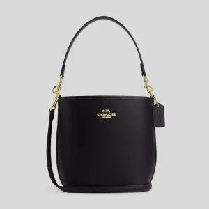 Coach Crossbody Bag COACH City Bucket Bag In Pebble Leather Black CT801