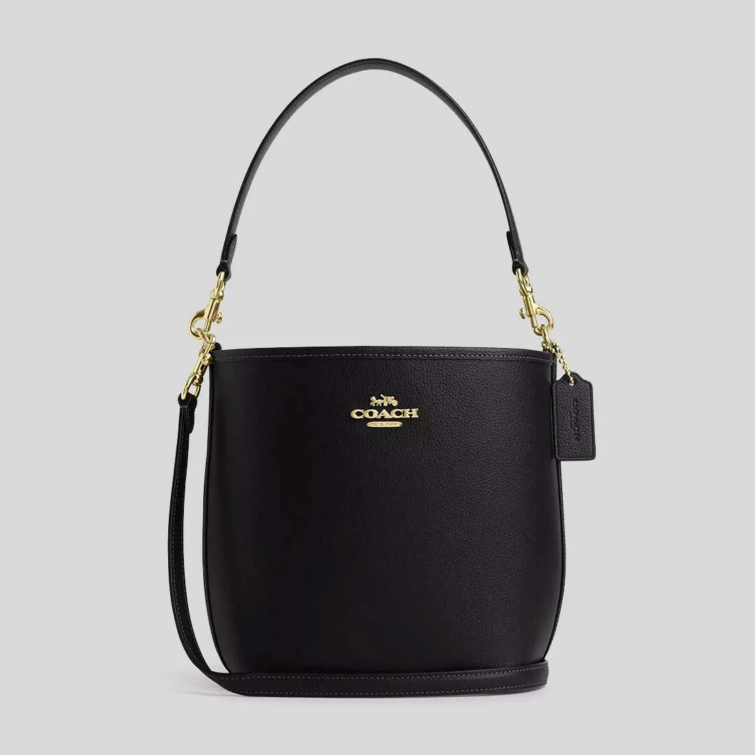 Coach Crossbody Bag COACH City Bucket Bag In Pebble Leather Black CT801
