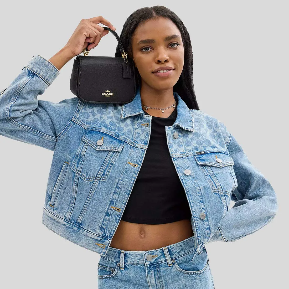 Coach Crossbody Bag COACH Lysa Top Handle Bag Black CX575