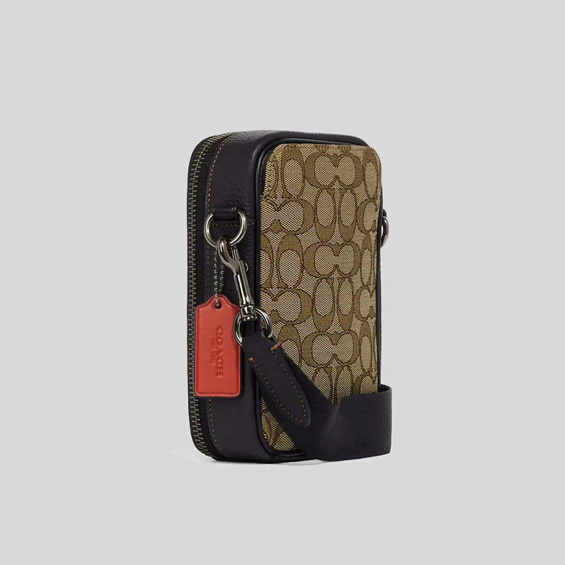Coach Crossbody Bag COACH Stanton Crossbody In Signature Jacquard Khaki/Black Multi CH097