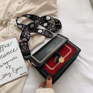 Contrast color Leather Crossbody Bags For Women 2019 Travel Handbag Fashion Simple Shoulder Messenger Bag Ladies Cross Body Bag Fashion Nova Bags