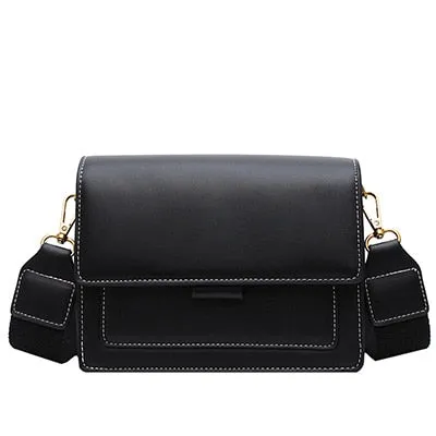 Contrast color Leather Crossbody Bags For Women 2020 Travel Handbag Fashion Simple Shoulder Messenger Bag Ladies Cross Body Bag Fashion Nova Bags